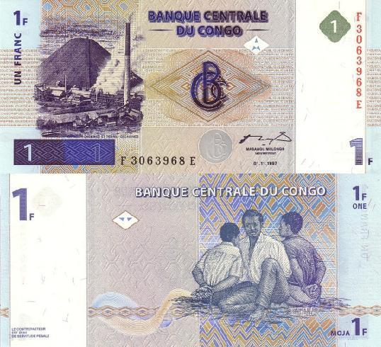 May 17, 1997 marks the advent of the Congolese franc
