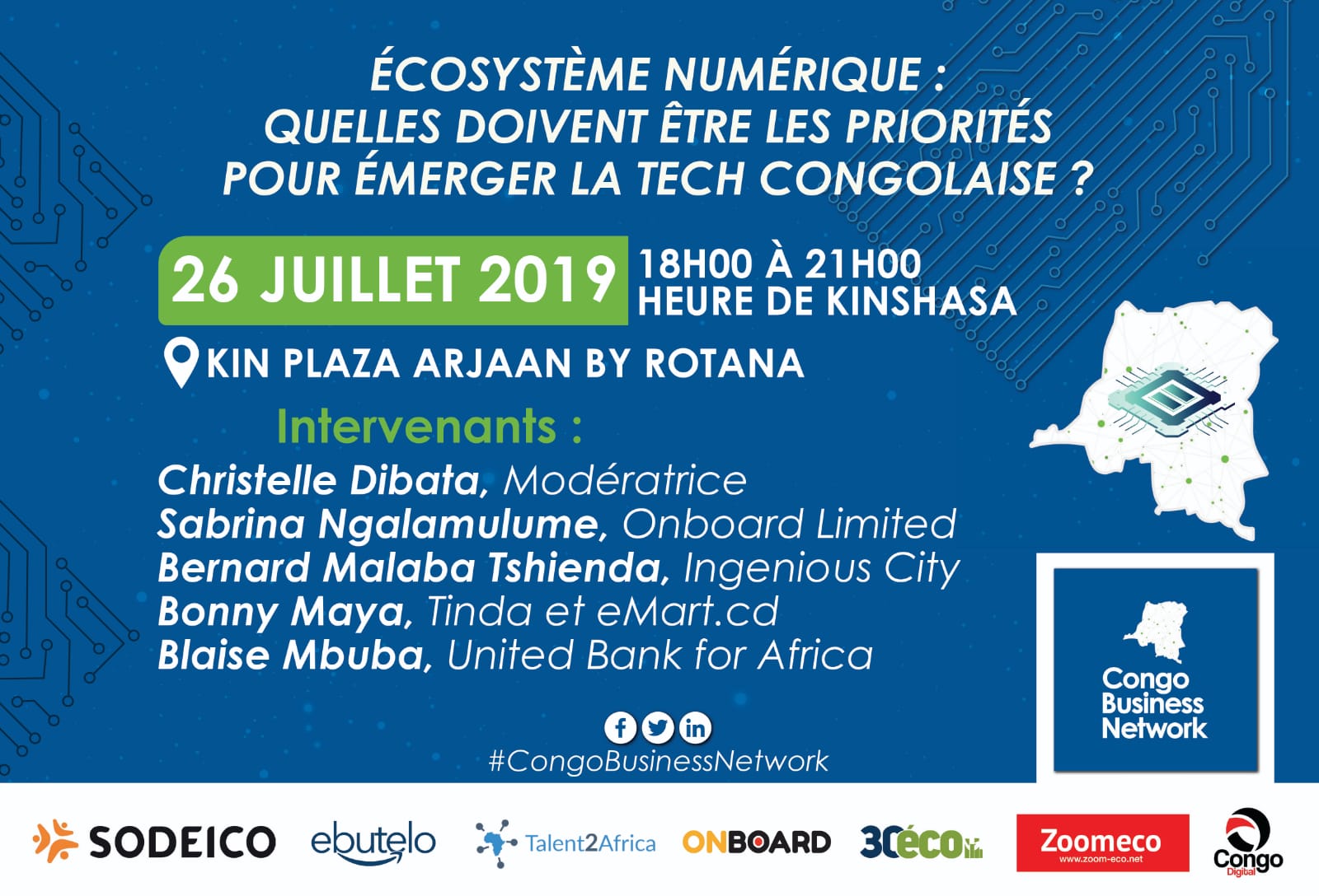 Kinshasa: "the digital ecosystem" will be at the heart of a Congo Business Network session this July 26, 2019