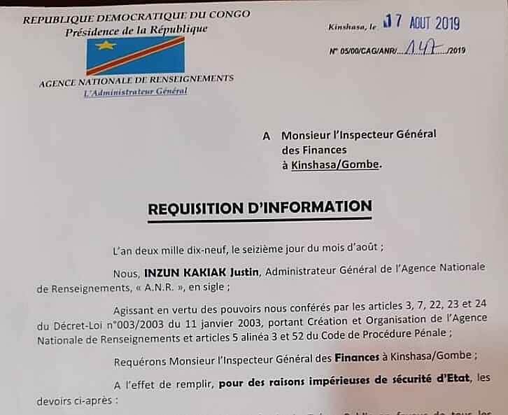 DRC: The Finance Inspectorate audits the management of funds allocated to Ministries