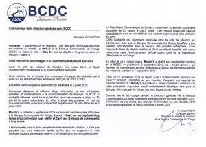 DRC: Moody's gives BCDC a "Caa2" rating on long-term deposits