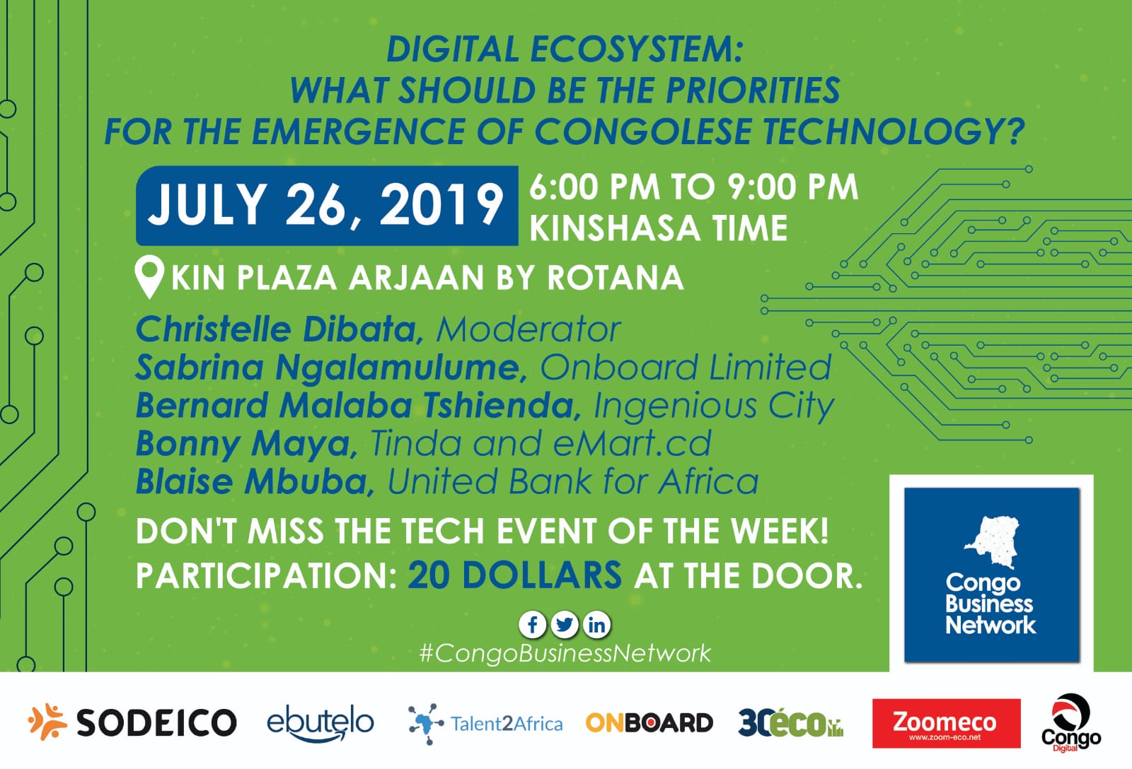 Kinshasa: "digital ecosystem" will be at the heart of Congo Business Network's event on July 26, 2019